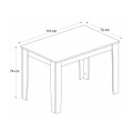 Darlen Megapap melamine dinner table in concrete grey color 110x72x74cm.