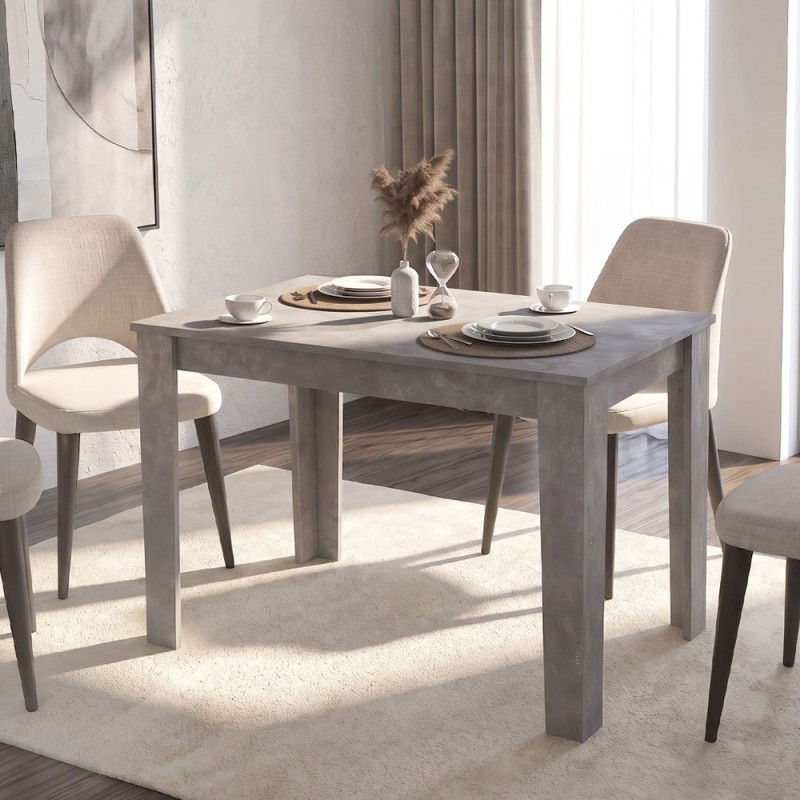 Darlen Megapap melamine dinner table in concrete grey color 125x72x74cm.