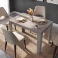 Darlen Megapap melamine dinner table in concrete grey color 125x72x74cm.