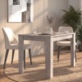 Darlen Megapap melamine dinner table in concrete grey color 125x72x74cm.