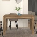 Darlen Megapap melamine dinner table in walnut color 125x72x74cm.