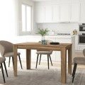 Darlen Megapap melamine dinner table in walnut color 125x72x74cm.
