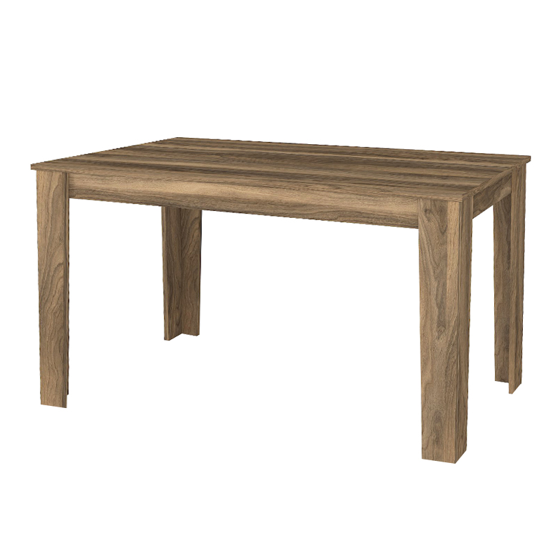 Darlen Megapap melamine dinner table in walnut color 125x72x74cm.