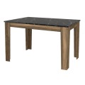 Darlen Megapap melamine dinner table in walnut - black marble color 110x72x74cm.