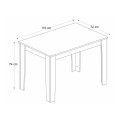 Darlen Megapap melamine dinner table in walnut - black marble color 110x72x74cm.