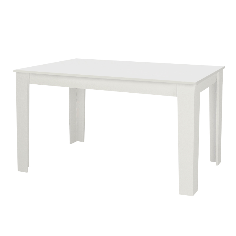 Darlen Megapap melamine dinner table in white color 125x72x74cm.