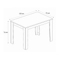 Darlen Megapap melamine dinner table in white color 125x72x74cm.