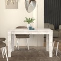 Darlen Megapap melamine dinner table in white marble color 125x72x74cm.