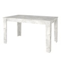 Darlen Megapap melamine dinner table in white marble color 125x72x74cm.
