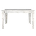 Darlen Megapap melamine dinner table in white marble color 125x72x74cm.