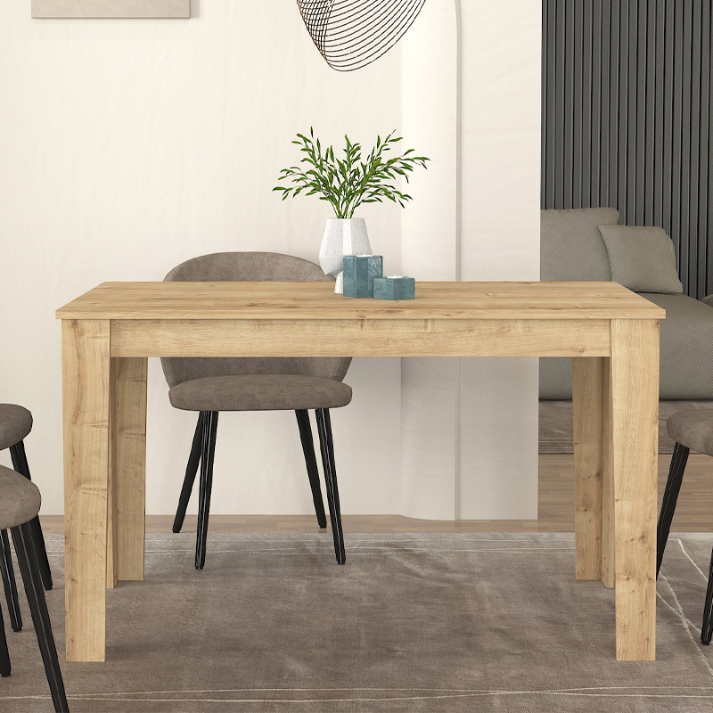 Τραπέζι Darlen Megapap χρώμα sapphire oak 125x72x74εκ.