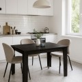 Τραπέζι Darlen Megapap χρώμα sencron black 125x72x74εκ.