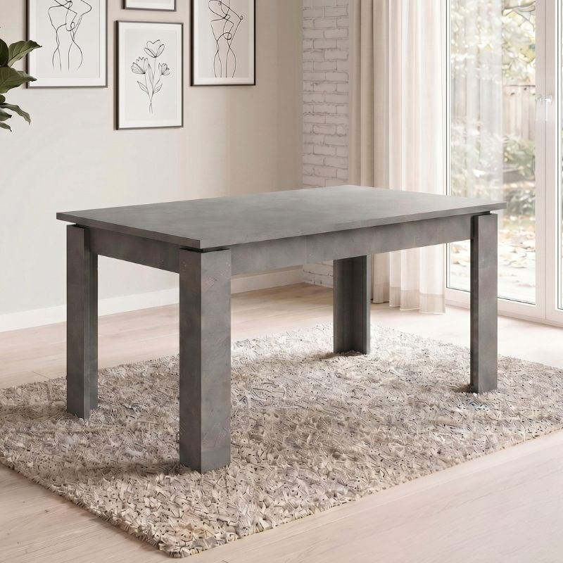 Denzel Megapap melamine table in anthracite color 120x80x76cm.