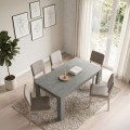 Denzel Megapap melamine table in anthracite color 120x80x76cm.