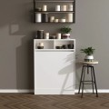 Bracke Megapap melamine wall mounded folding table in white color 70x15x96cm.