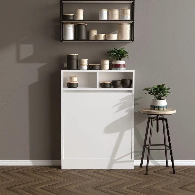 Bracke Megapap melamine wall mounded folding table in white color 70x15x96cm.