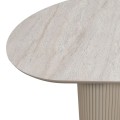 Hazar Megapap MDF dining table in travertine - sandstone color 180x90x77cm.