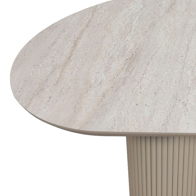 Hazar Megapap MDF dining table in travertine - sandstone color 180x90x77cm.