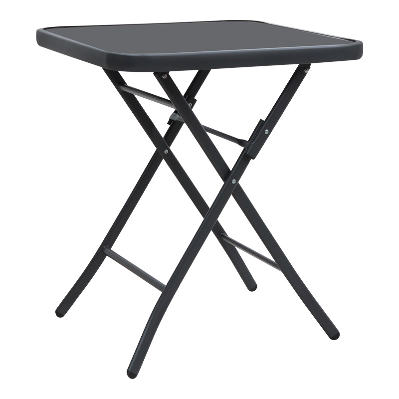 Lorento Megapap metal - tempered glass table in anthracite - black color 60x60x70cm.
