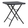 Lorento Megapap metal - tempered glass table in anthracite - black color 60x60x70cm.