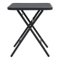 Lorento Megapap metal - tempered glass table in anthracite - black color 60x60x70cm.