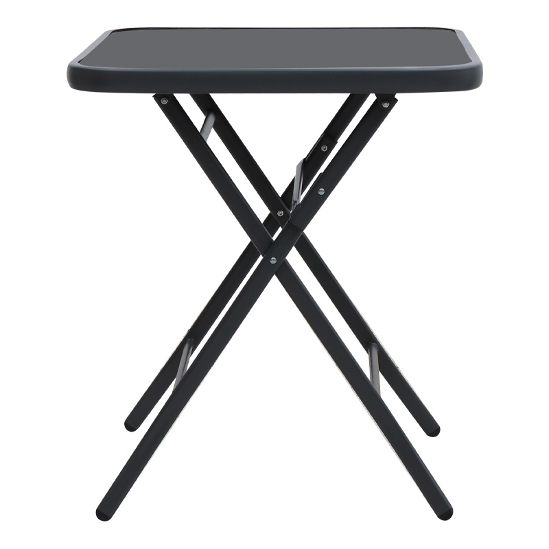 Lorento Megapap metal - tempered glass table in anthracite - black color 60x60x70cm.