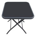 Lorento Megapap metal - tempered glass table in anthracite - black color 60x60x70cm.