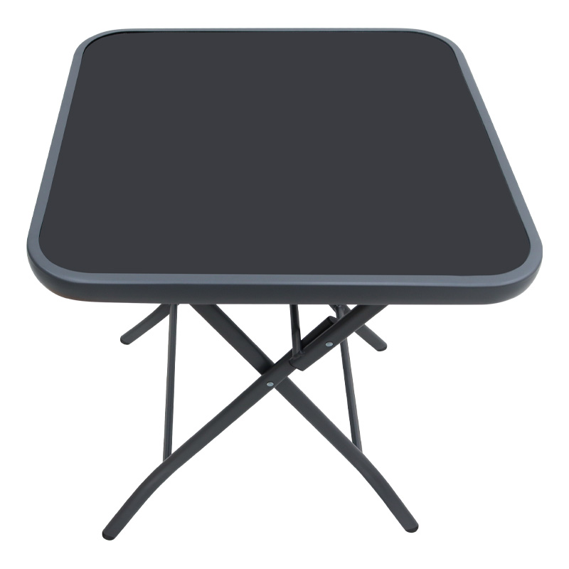 Lorento Megapap metal - tempered glass table in anthracite - black color 60x60x70cm.