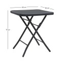 Lorento Megapap metal - tempered glass table in anthracite - black color 60x60x70cm.