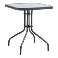 Moreno Megapap metal - tempered glass table in anthracite color 60x60x71cm.