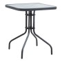 Moreno Megapap metal - tempered glass table in anthracite color 60x60x71cm.