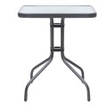 Moreno Megapap metal - tempered glass table in anthracite color 60x60x71cm.