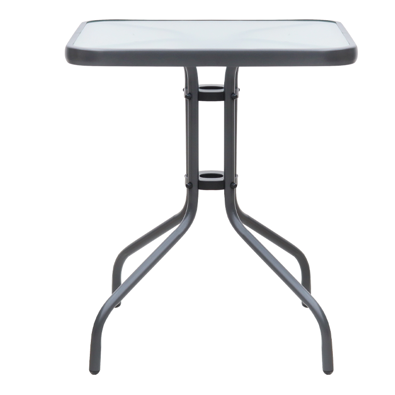 Moreno Megapap metal - tempered glass table in anthracite color 60x60x71cm.
