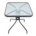 Moreno Megapap metal - tempered glass table in anthracite color 60x60x71cm.