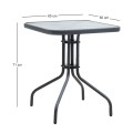 Moreno Megapap metal - tempered glass table in anthracite color 60x60x71cm.