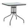 Moreno Megapap metal - tempered glass table in anthracite color 70x70x71cm.