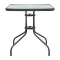 Moreno Megapap metal - tempered glass table in anthracite color 70x70x71cm.