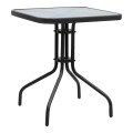 Moreno Megapap metal - tempered glass table in black color 60x60x71cm.