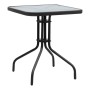 Moreno Megapap metal - tempered glass table in black color 60x60x71cm.