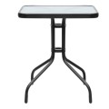 Moreno Megapap metal - tempered glass table in black color 60x60x71cm.