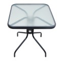 Moreno Megapap metal - tempered glass table in black color 60x60x71cm.