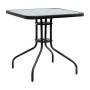 Moreno Megapap metal - tempered glass table in black color 70x70x71cm.