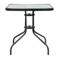 Moreno Megapap metal - tempered glass table in black color 70x70x71cm.