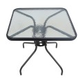 Moreno Megapap metal - tempered glass table in black color 70x70x71cm.
