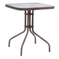 Moreno Megapap metal - tempered glass table in dark brown color 60x60x71cm.