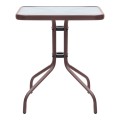 Moreno Megapap metal - tempered glass table in dark brown color 60x60x71cm.