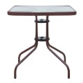 Moreno Megapap metal - tempered glass table in dark brown color 70x70x71cm.