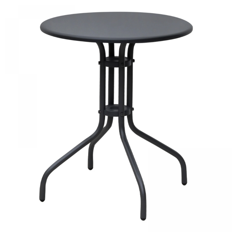 Palermo Megapap metal table in black color Ø60x70cm.