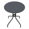 Palermo Megapap metal table in black color Ø60x70cm.