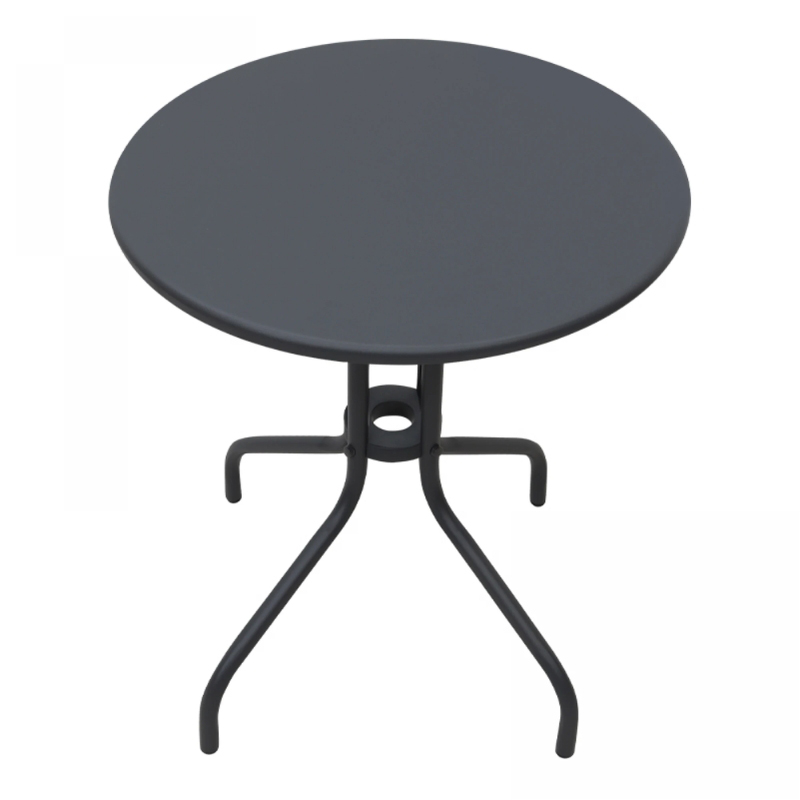Palermo Megapap metal table in black color Ø60x70cm.